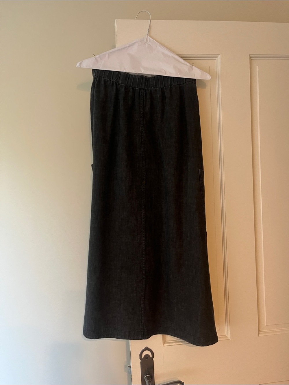 Eileen Fisher Black Maxi Skirt with Elastic Waist